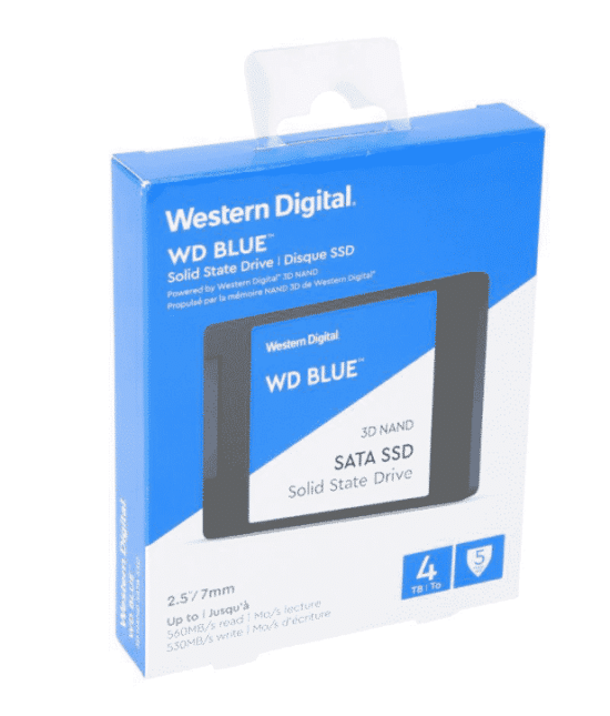 Captura de Pantalla 2021 07 28 a las 12.46.44 p.m. <ul> <li>Award Winning WD Blue 3D NAND SATA SSD.</li> <li>Capacities up to 4TB with enhanced reliability.</li> <li>An active power draw up to 25% lower than previous generations of WD Blue SSD.</li> <li>Sequential read speeds up to 560 MB/s and sequential write speeds up to 530 MB/s.</li> <li>An industry-leading 1.75M hours mean time to failure (MTTF) and up to 600 terabytes written (TBW) for enhanced reliability.</li> <li>WD F.I.T. Lab certification for compatibility with a wide range of computers.</li> <li>Free downloadable software to monitor the status of your drive and clone a drive, or backup your data.</li> </ul>