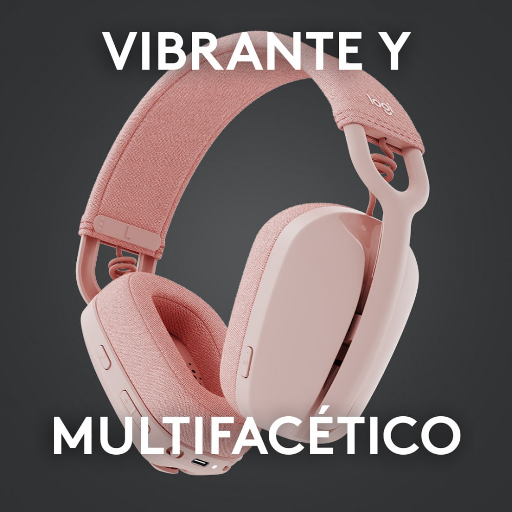 Auriculares Logitech Zone Vibe 100 Bluetooth Rosa 981-001223 - Promart