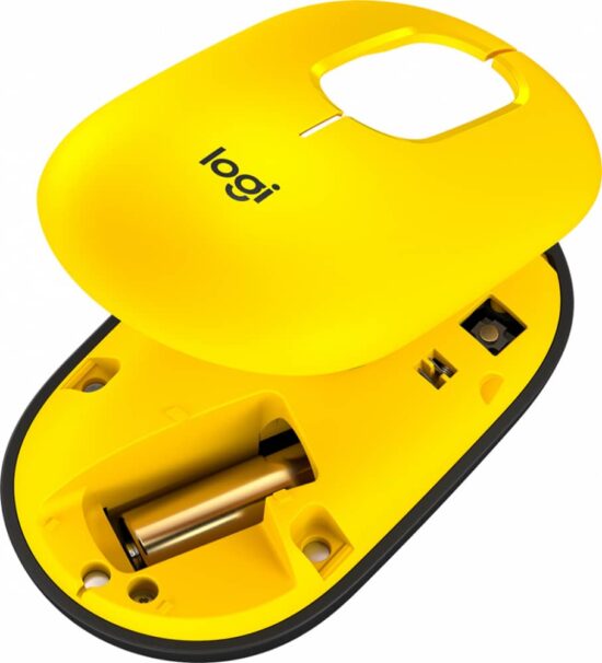CP LOGITECH 910 006549 e5e6a5 Mouse Logitech Pop Multidisp. BT 10 MTS. Blast Yellow con tecnología Bluetooth y diseño ergonómico.