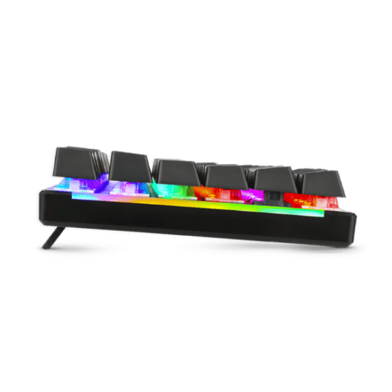 NAXOS BLOQUE 3 Retroiluminacion rainbow lineas laterales RGB 600x600 1 Teclado mecánico Naxos negro full size con interruptores blue switch y luz rainbow ajustable. Perfecto para jugadores y escritores.