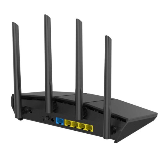 CP ASUS RT AX1800S 22473b <ul> <li>Banda Wi-Fi: Doble banda (2,4 GHz / 5 GHz)</li> <li>Tasa de transferencia de datos WLAN: 1201 Mbit/s</li> <li>Tipo de interfaz Ethernet LAN: Gigabit Ethernet</li> <li>MIMO: si</li> <li>Cantidad de antenas: 4</li> <li>Cantidad de Puertos RJ-45: 4</li> <li>Memoria interna: 256 MB</li> <li>Estándar Wi-Fi: Wi-Fi 6 (802.11ax)</li> </ul>
