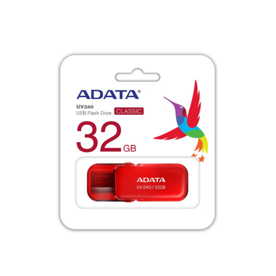 MEMDAT4710 1 Memoria Usb 2.0 De 32gb Adata Uv240 - Rojo, 32 Gb, Usb 2.0