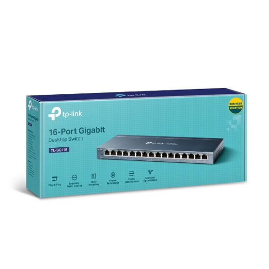 SWTTPL700 1 Switch Gigabit Tp-link Tl-sg116 - Negro, 10 W, 16 Puertos