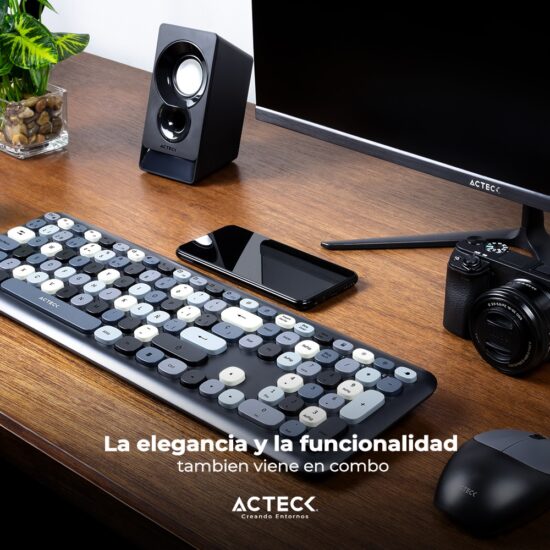 KITACT1070 1 Kit Teclado Y Mouse Inalámbricos 2.4hz Creator Chic Mk475 Advanced Series -