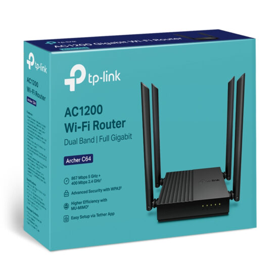 ROUTPL1060 2 Router Tp-link Dual Band Archer C64 Wifi Ac1200 Mu-mimo Gigabit De Gran Alcance -