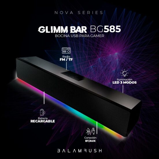 BOCBLR110 1 Barra De Sonido Gamer Glimm Bar Bg585 Balam Rush -