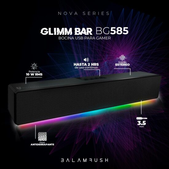 BOCBLR110 2 Barra De Sonido Gamer Glimm Bar Bg585 Balam Rush -