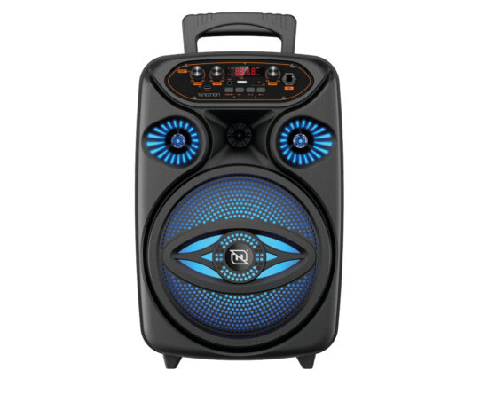 BOCNNN710 2 Bafle Karaoke Necnon Bluetooth 8 Pulgadas Nb-08w Tws Incluye Microfono Alambrico Control Remoto Radio Fm Micro Sd Usb Aux 3.5mm Iluminacion Led Control Agu -