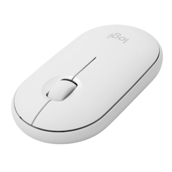 MOULOG2220 1 Mouse Inalámbrico Logitech M350 - Blanco, 3 Botones, Bluetooth, Óptico, 1000 Dpi