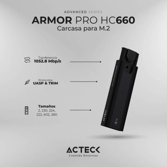 ACCACT4790 1 Enclosure Ssd M.2 Acteck Armor Pro Hc660 Elite Series -