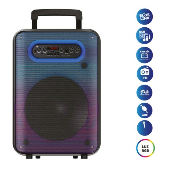 BOCNNN730 1 1 Bafle Karaoke Necnon Bluetooth 12 Pulgadas Nb-12f Tws Incluye Microfono Alambrico Control Remoro -