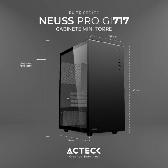 GABACT410 1 Gabinete Mini Torre Acteck Neuss Pro Gi717 Elite Series -