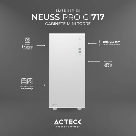 GABACT420 1 Gabinete Mini Torre Acteck Neuss Pro Gi717 Elite Series -