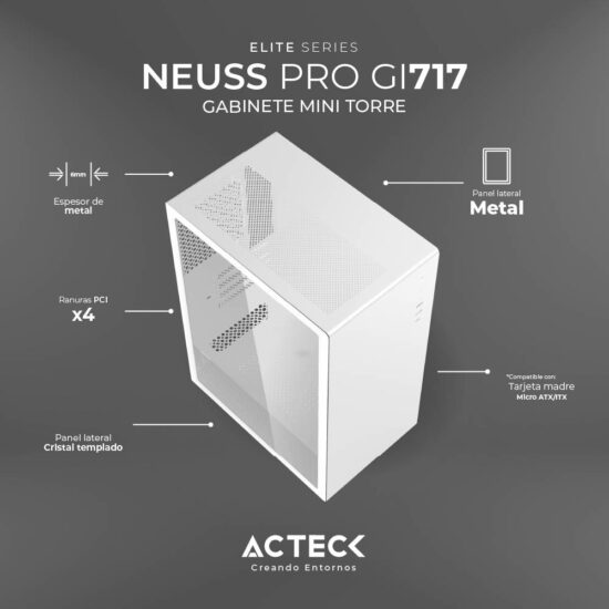 GABACT420 2 Gabinete Mini Torre Acteck Neuss Pro Gi717 Elite Series -