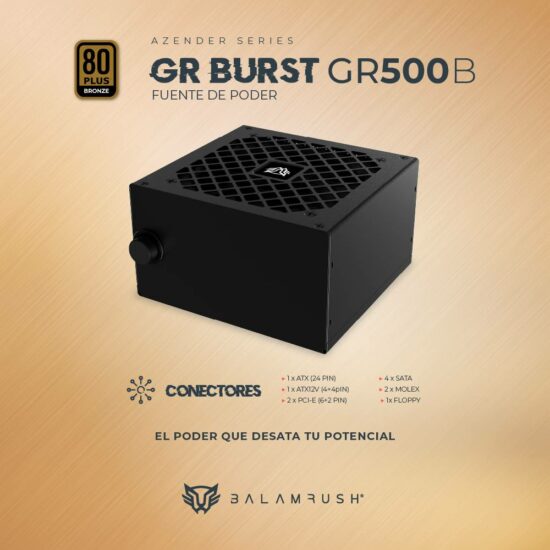GABBLR520 2 Fuente De Poder 500w 80 Plus Bronce Balam Rush Gr Burst Gr500b Legend Series. -