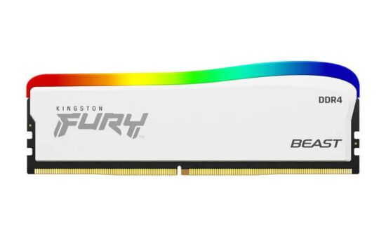 740617330342 K MEMORIA DDR4 KINGSTON FURYBEAST WHITE RGB 16GB 3600MHZ(KF436C18BWA/16)