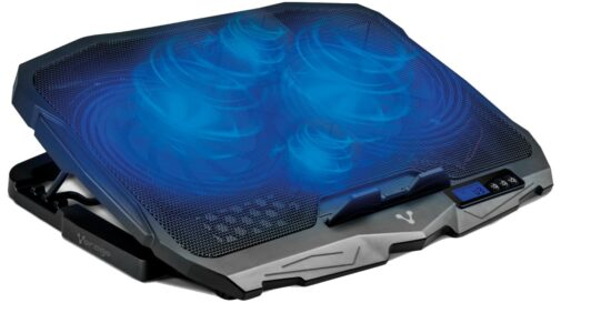 ACCVGO2180 Base Enfriadora Vorago CP-301 Laptop hasta 17 Pulgadas 5 Posiciones LED 4 Ventiladores -