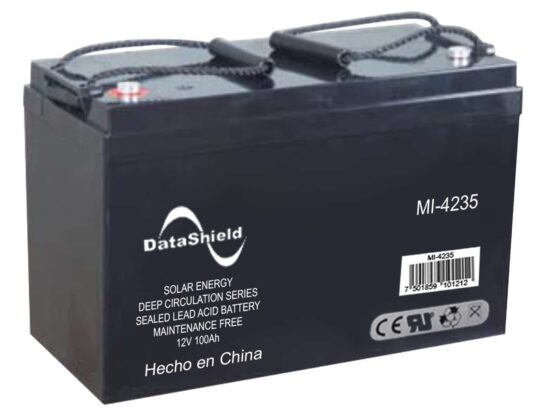 BATDTS140 Batería Datashield Mi-4235 - 100 Ah, Sistemas Solares Y/o Inversores Cargadores Solares, 12 V, Negro