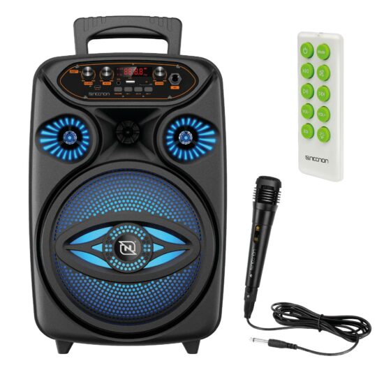 BOCNNN710 Bafle Karaoke Necnon Bluetooth 8 Pulgadas Nb-08w Tws Incluye Microfono Alambrico Control Remoto Radio Fm Micro Sd Usb Aux 3.5mm Iluminacion Led Control Agu -