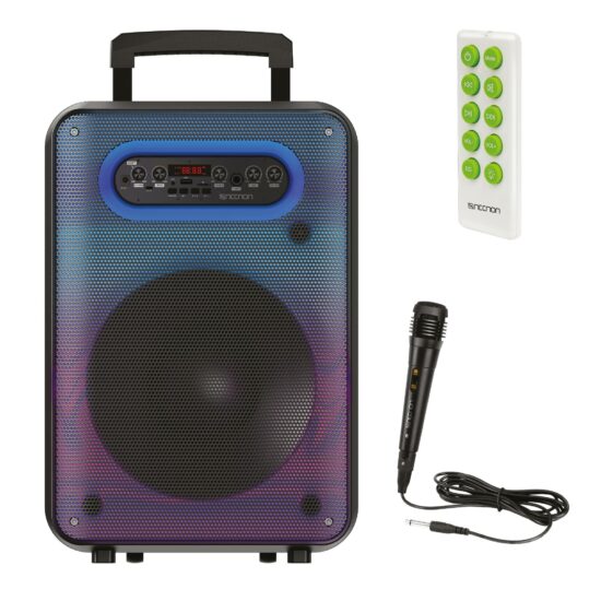 BOCNNN730 Bafle Karaoke Necnon Bluetooth 12 Pulgadas Nb-12f Tws Incluye Microfono Alambrico Control Remoro -