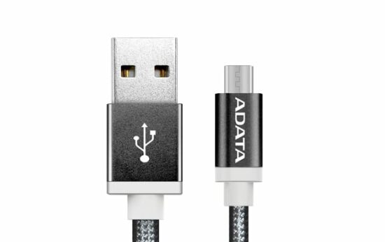 CABDAT090 Cable Micro USB ADATA - 1 m, USB A, Micro-USB B, Macho/Macho, Negro