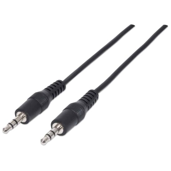CABITL790 334594 Cable Auxiliar 3.5mm Macho A Macho Color Negro De 1.8m -