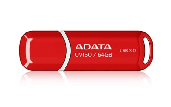 MEMDAT4130 Memoria Usb Adata Uv150 - Rojo, 64 Gb, Usb 3.2 (retrocompatible Con 3.0 Y 2.0), 100 Mb/s