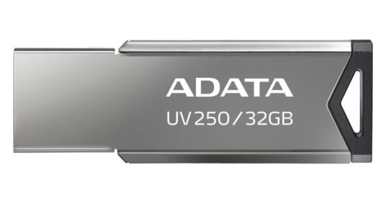 MEMDAT4830 Memoria Usb 2.0 Adata Uv250 - Plata, 32 Gb, Usb Tipo A