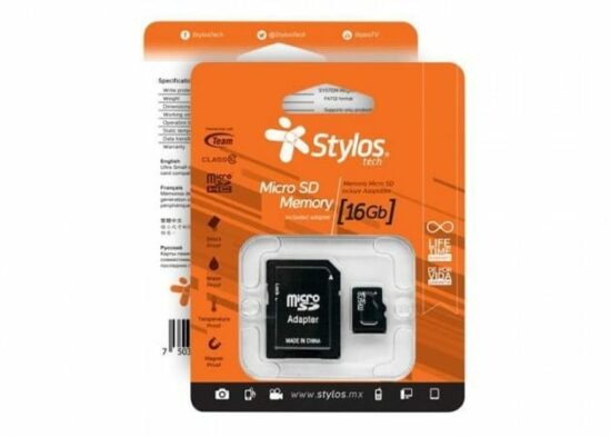 MEMSTY020 Memoria Micro Sd 16gb C/a Stylos. Stms161b -