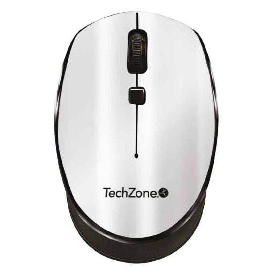 MOUTCH710 Mouse Basico Inalambrico Techzone - Hasta 1600 Dpi´s, 3 Botones, Textura En Rubber Color Plata, 1 Año De Garantía.