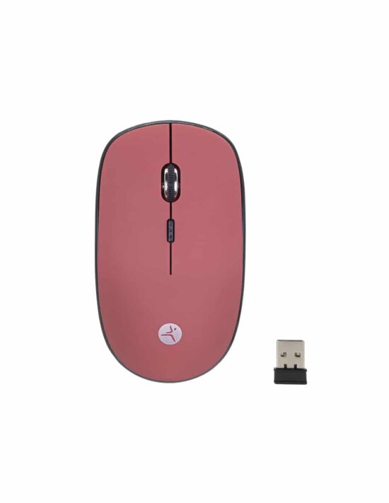 MOUTCH820 Mouse Inalambrico Techzone De 1200 Dpis - Alcance Hasta 15 Metros, 4 Botones, Texturizado Rubber, Color Rojo, 1 Año De Garantía.