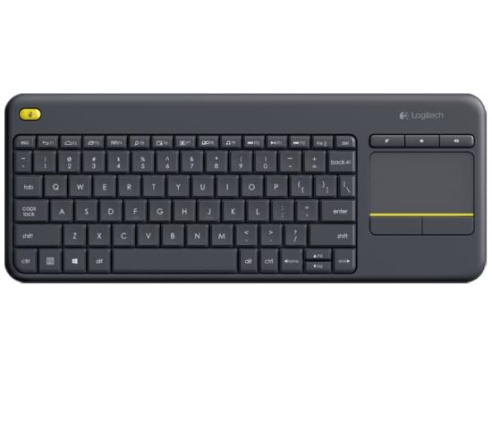 TECLOG530 Wireless Touch Keyboard Logitech K400 Plus - Negro, Inalámbrico