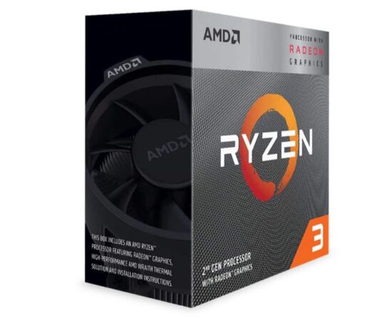 YD3200C5FHBOX Procesador AMD Ryzen 3 3200G con gráficos Vega integrados y una velocidad de reloj base de 3,6 GHz. Ideal para juegos casuales y tareas diarias de productividad.